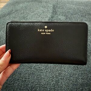 Kate Spade Black Leather Clutch